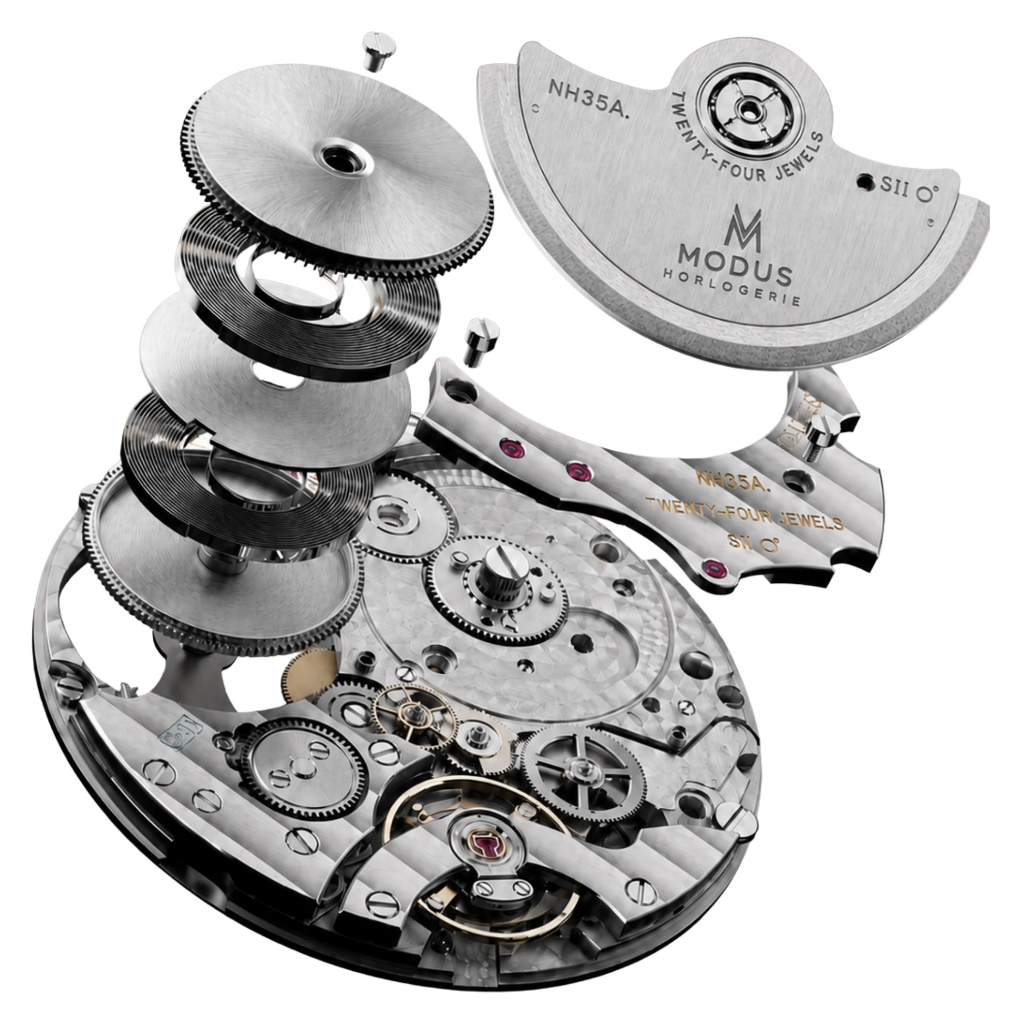 Calibre NH35A — vue éclatée